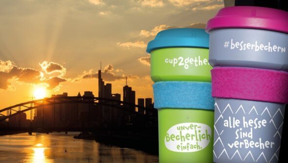 Die Initiative „Cup2gether" ist ein Mehrwegpfand-System für Kaffeebecher in Frankfurt a.M., Foto: © Lust auf besser Leben e.V.