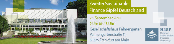 Zweiter Sustainable Finance Gipfel Deutschland am 25.09.2018 in Frankfurt am Main