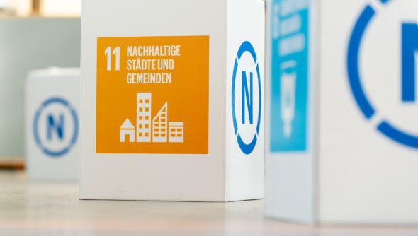 Nachhaltige Städte und Gemeinden - Eines der globalen Nachhaltigkeitsziele (SDGs), die in der 2015 verabschiedeten Agenda 2030 der Vereinten Nationen formuliert wurden. - Foto: Svea Pietschmann, © Rat für Nachhaltige Entwicklung