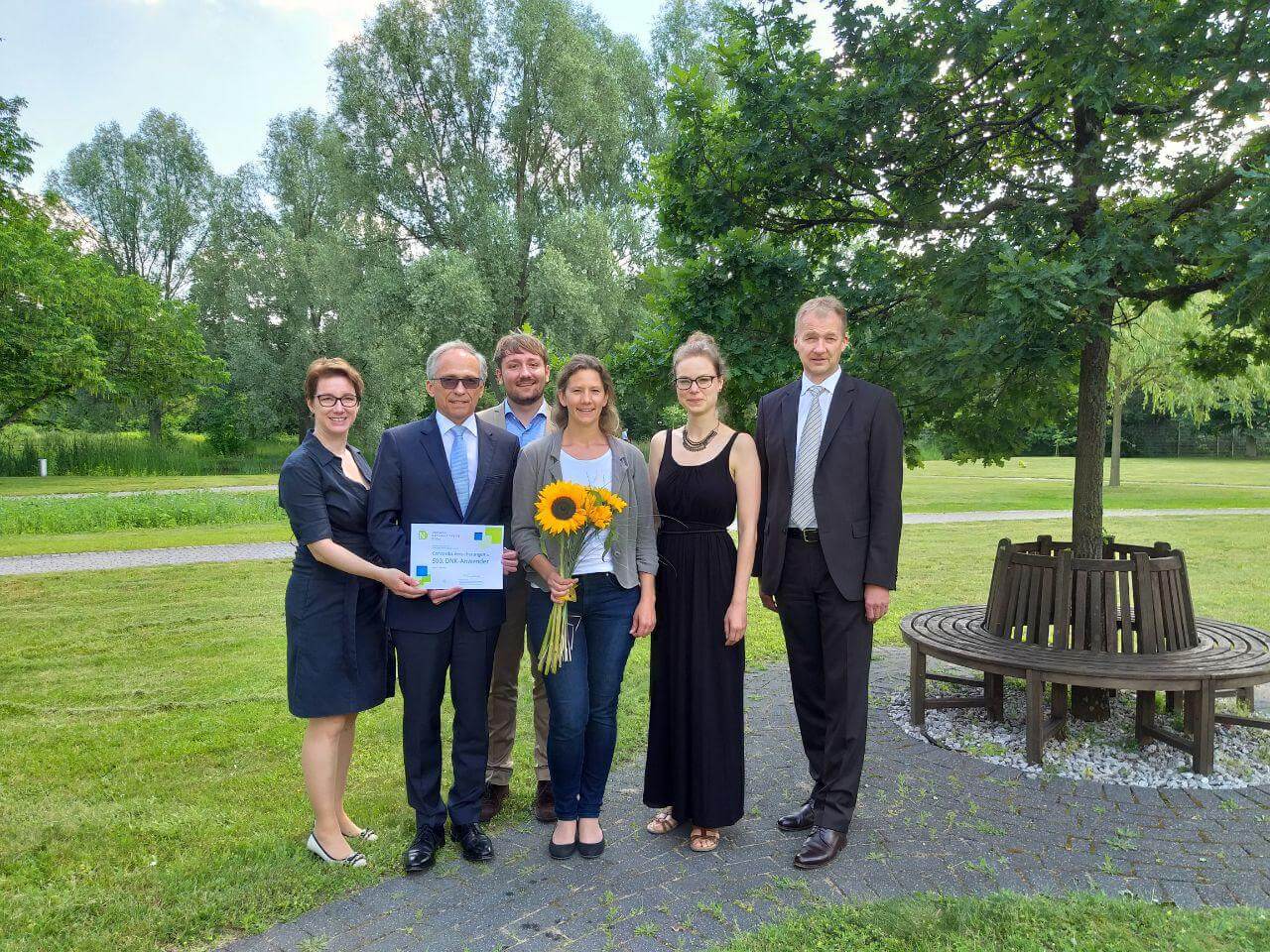 Das DNK-Team zu Besuch beim 500. Anwenderunternehmen Concordia Versicherungen in Hannover. Foto: Annica Bergfeld © Concordia Versicherungen