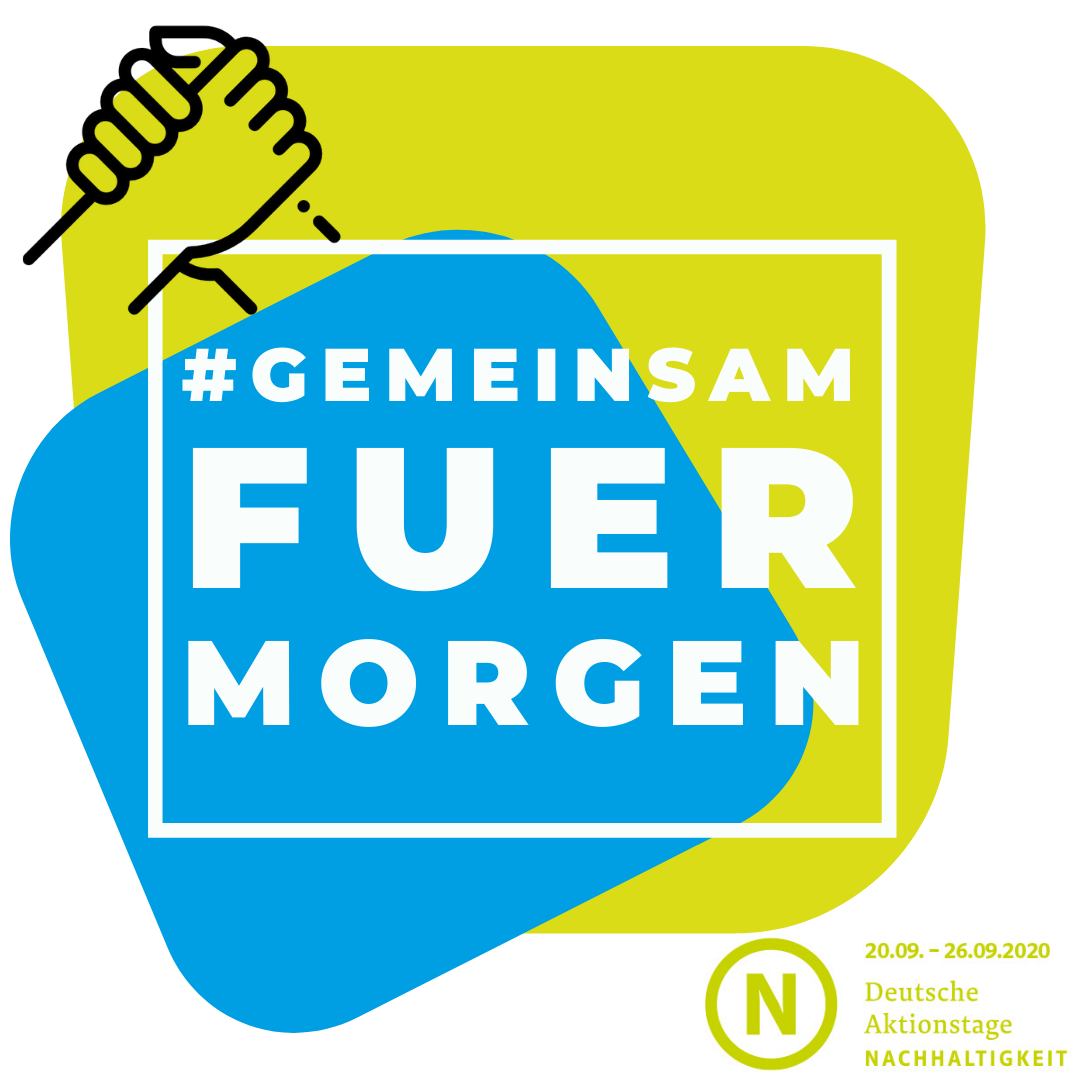 Unter dem Motto #gemeinsamfuermorgen startet am 08.07.2020 eine Kooperation für die Deutschen Aktionstage Nachhaltigkeit 2020. Bild: RNE